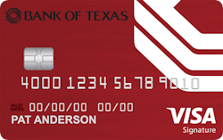 Bank of Texas Visa® Business Cash Preferred card art