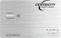 Centricity Credit Union Visa® Travel Rewards+ card art