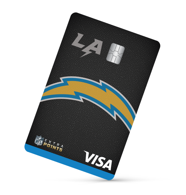 Los Angeles Chargers Extra Points Visa® card art