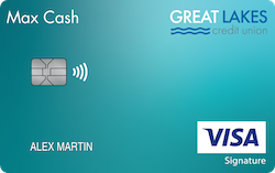 Great Lakes Credit Union Visa® Travel Rewards+ card art