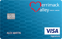 Merrimack Valley Credit Union Visa® Travel Rewards+ card art