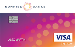 Sunrise Banks Visa® Travel Rewards+ card art