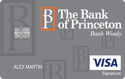 The Bank of Princeton Visa® Travel Rewards+ card art