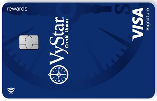 VyStar Credit Union Visa Signature Rewards card art