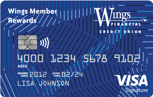 Wings Member Rewards Visa Signature® card art